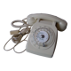 Old phone SO.CO.TEL 63 from 1982 ivory model with dial