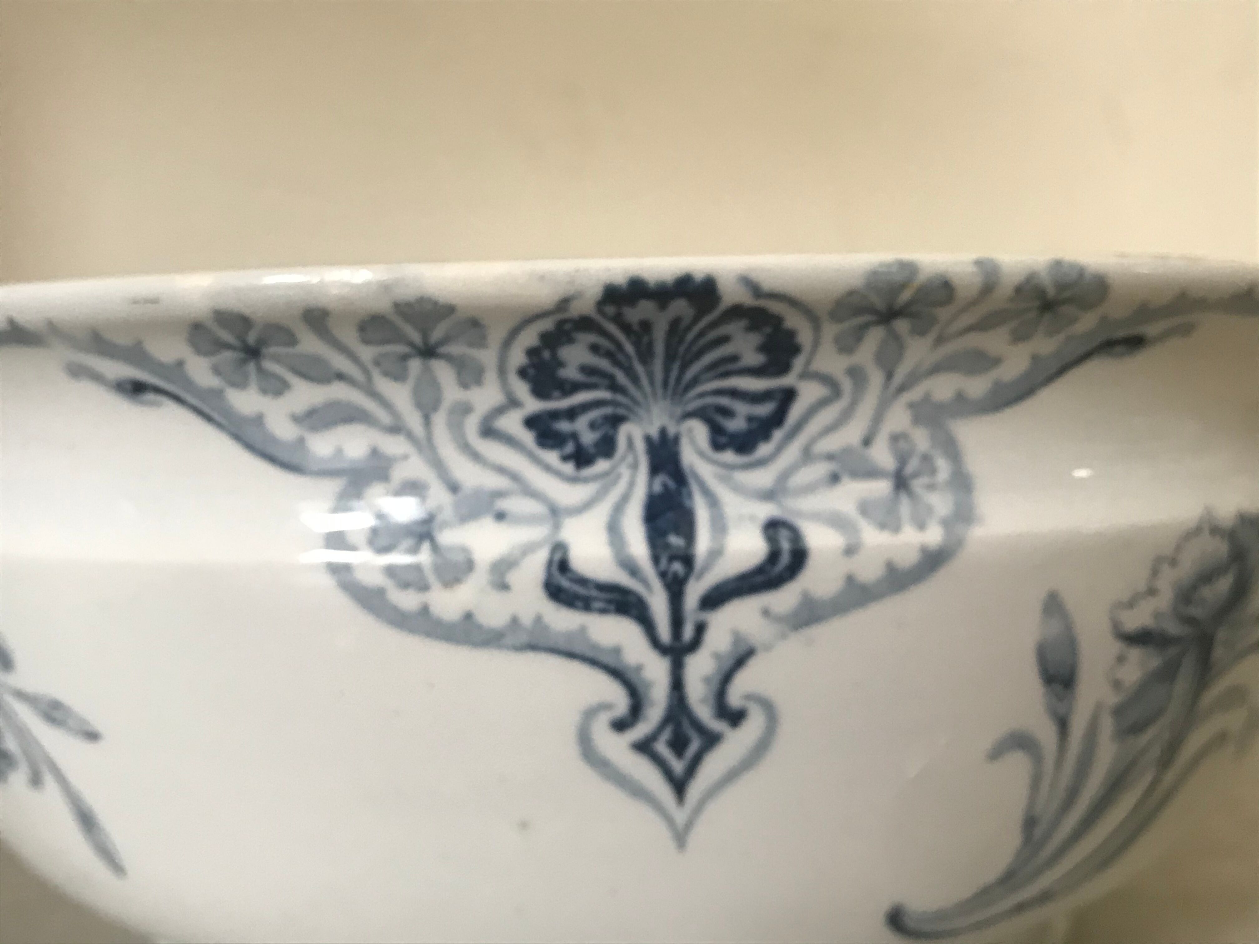 Salad bowl Lunéville Art Nouveau