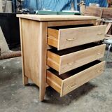 Petite commode chêne pieds compas