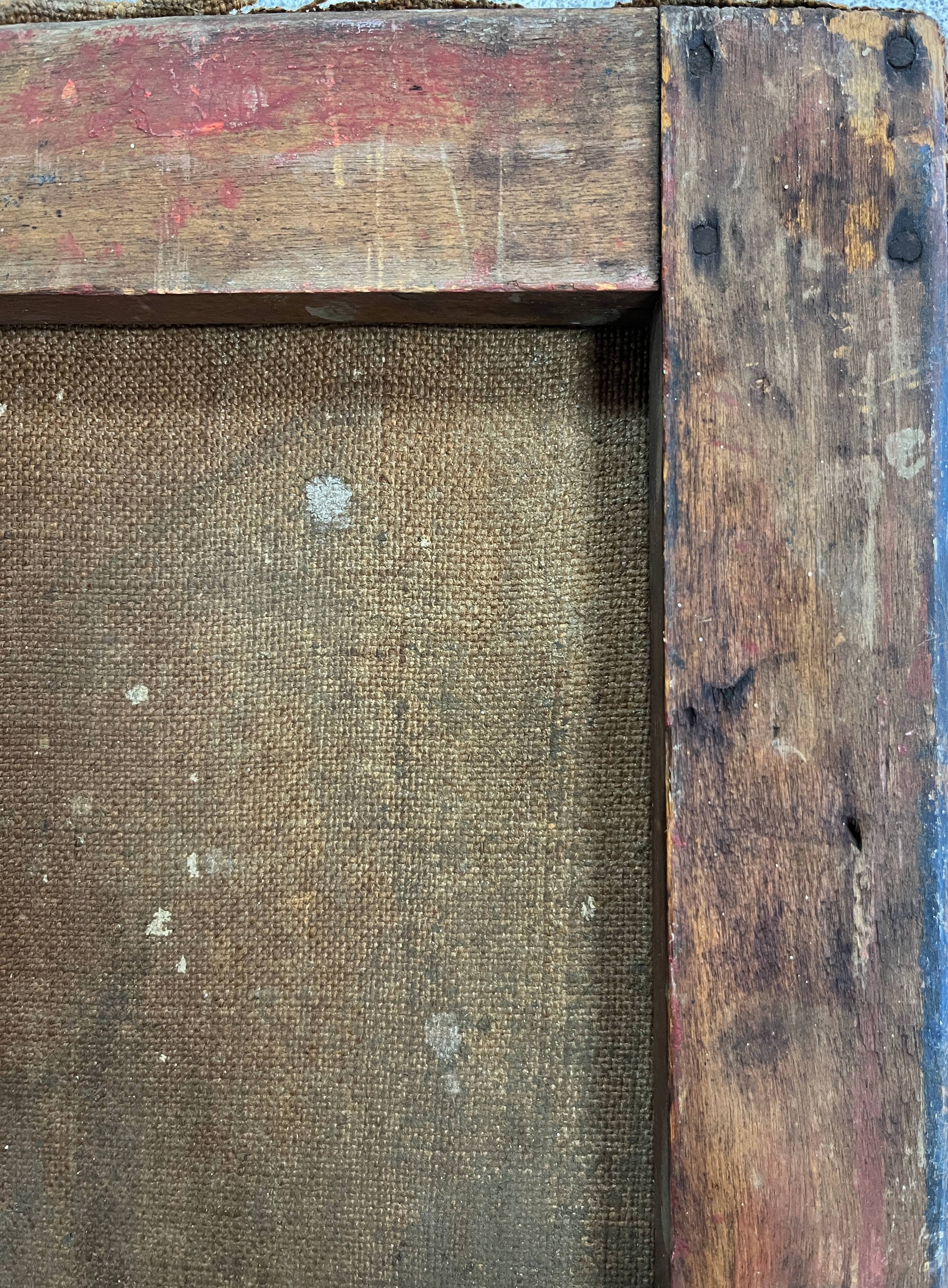 HST Marine painting "Sailboats in port" early 20th century signed