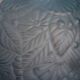 Vase ball art deco in blue glass