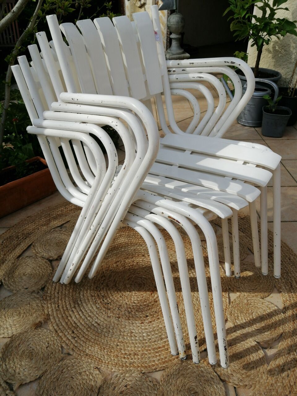 Vintage garden armchairs