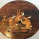 Inlaid wood side table