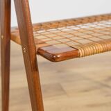 Mid-Century Teak and Rattan Nightstands by Søren Rasmussen, Denmark, 1960s,