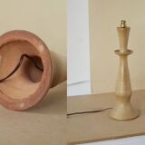 Ceramic / sandstone lamp base signed Drillon vintage 50s / 60s