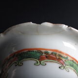 Vase porcelaine Chinois chien de fo 26cm Chine famille rose Canton XIX