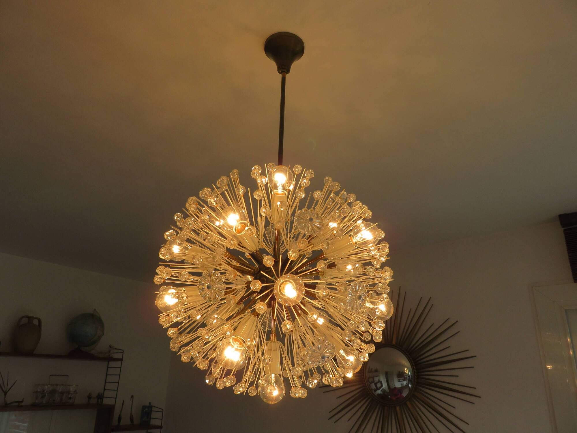 snowball, Dandelion, 17 lights, Emil Stejnar for Rupert Nikoll, Austria 50s