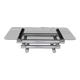 Table basse en verre et chrome