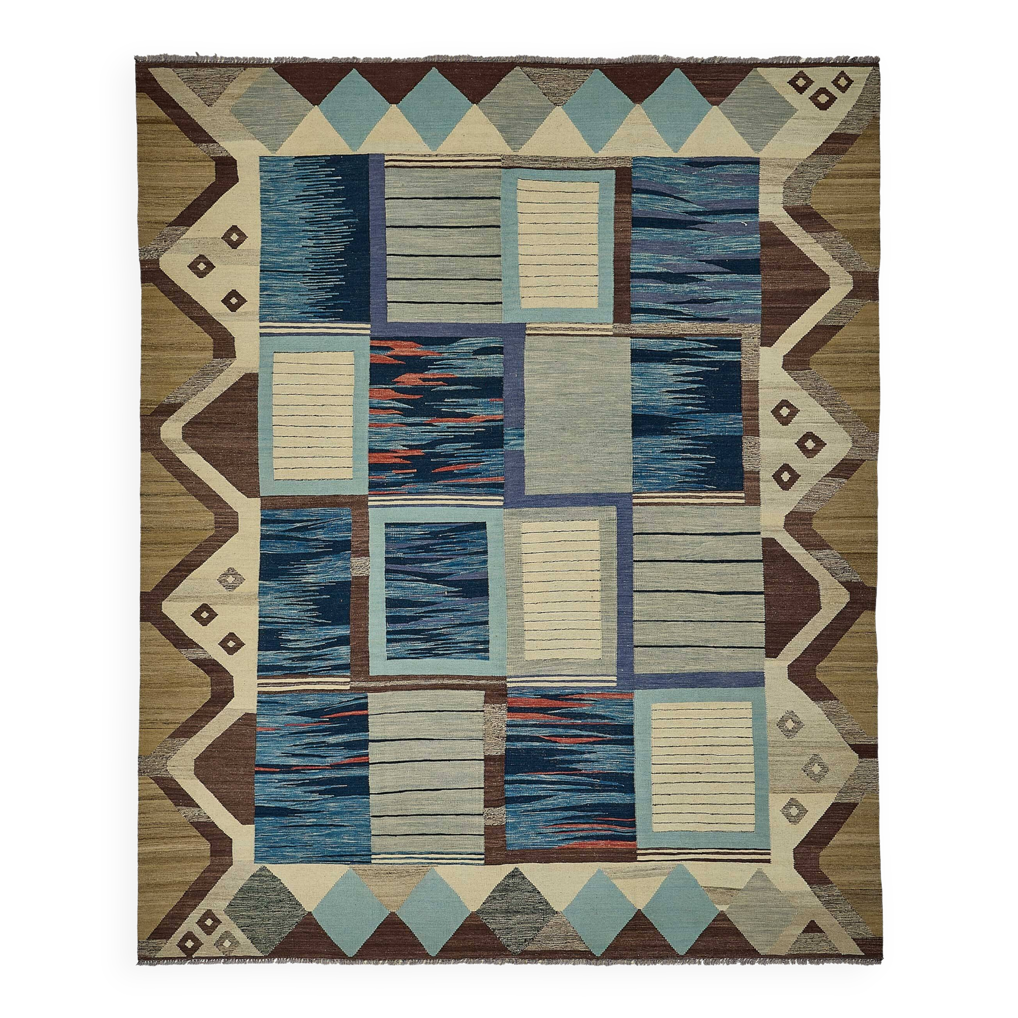 Contemporary Tribal Decorative Kilim 283 cm x 344 cm