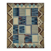 Kilim décoratif tribal contemporain 283 cm x 344 cm