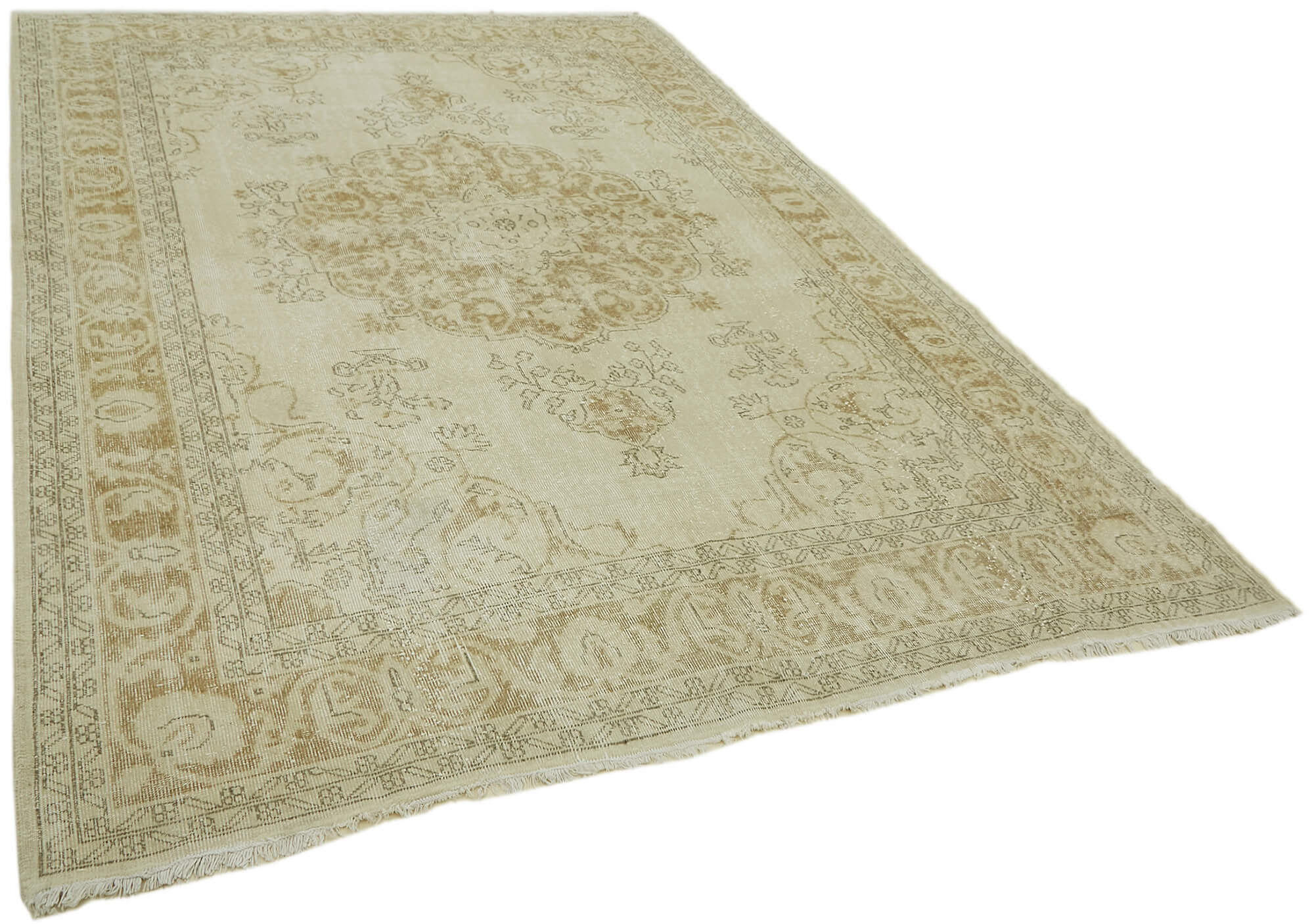 Hand-knotted anatolian vintage carpet  1970s 219 cm x 311 cm
