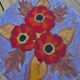 Vintage Vallauris Ceramic Large Plate 35 cm – M. Azema – Flowers Ro