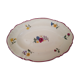 Oval dish, ravine Digoin Sarreguemines model Agreste deep red edar floral decoration