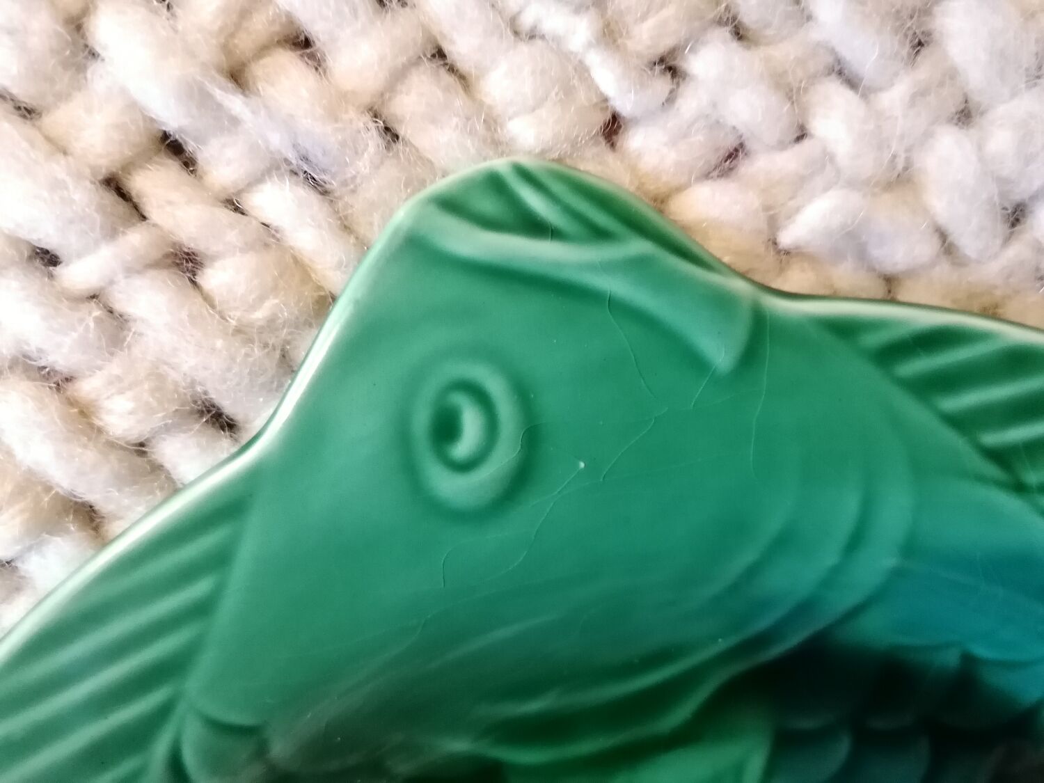 Set of 11 vintage sarreguemines fish plates