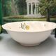 Round dish model embrun, with yellow floral patterns. stamped salins france