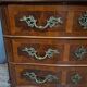Curved commode from the Louis XIV period in marquetry - adorned with gilded bronze fittings.