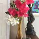 Vintage amber blown glass vase