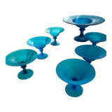 Dessert set blown glass