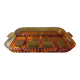 Vintage amber/molded glass tray