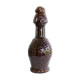 Vintage brown glazed stoneware bottle / decanter