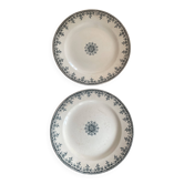 Set of 2 flat plates 'Gagny'