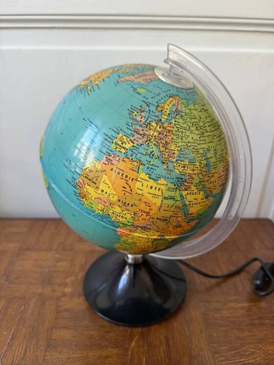 Antique illuminated globe