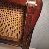 Wooden folding chairs and caning