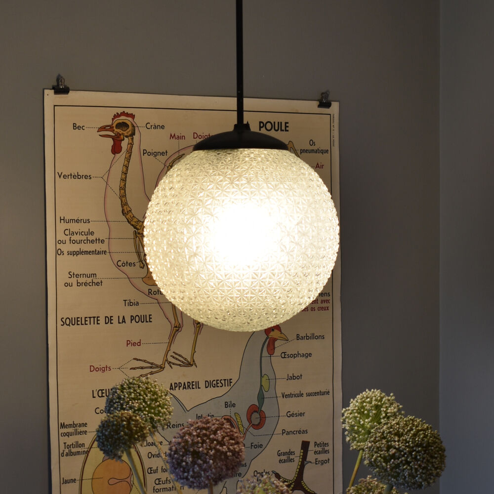 Czech antique glass suspension