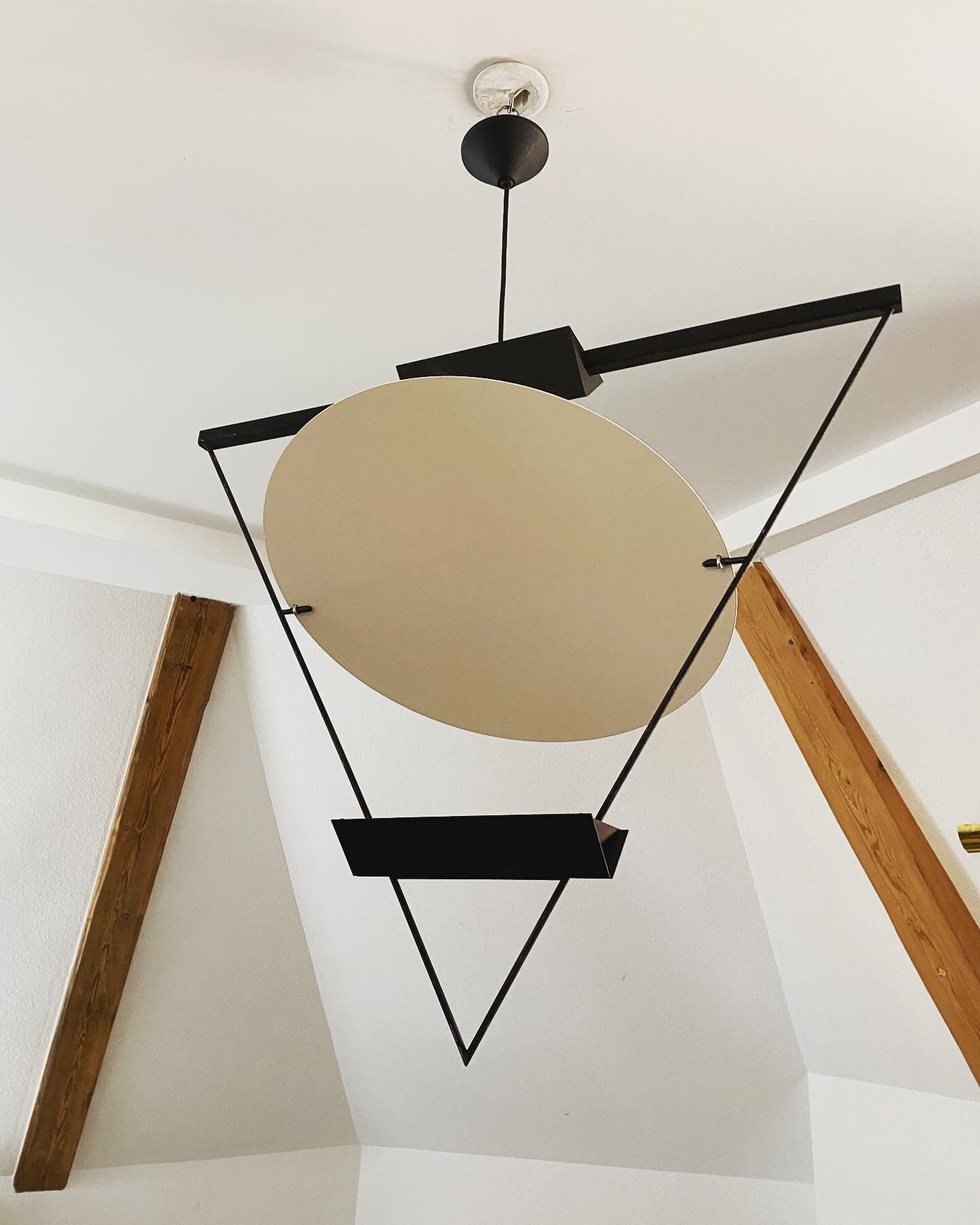 Lamp Italian design inverted triangle Mario Botta year 80