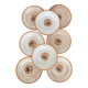 Set of 8 Creil et Montereau plates, Œillet model - earthenware plate