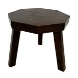 Vintage wooden set of  hexagon side tables/plant tables from the 70s