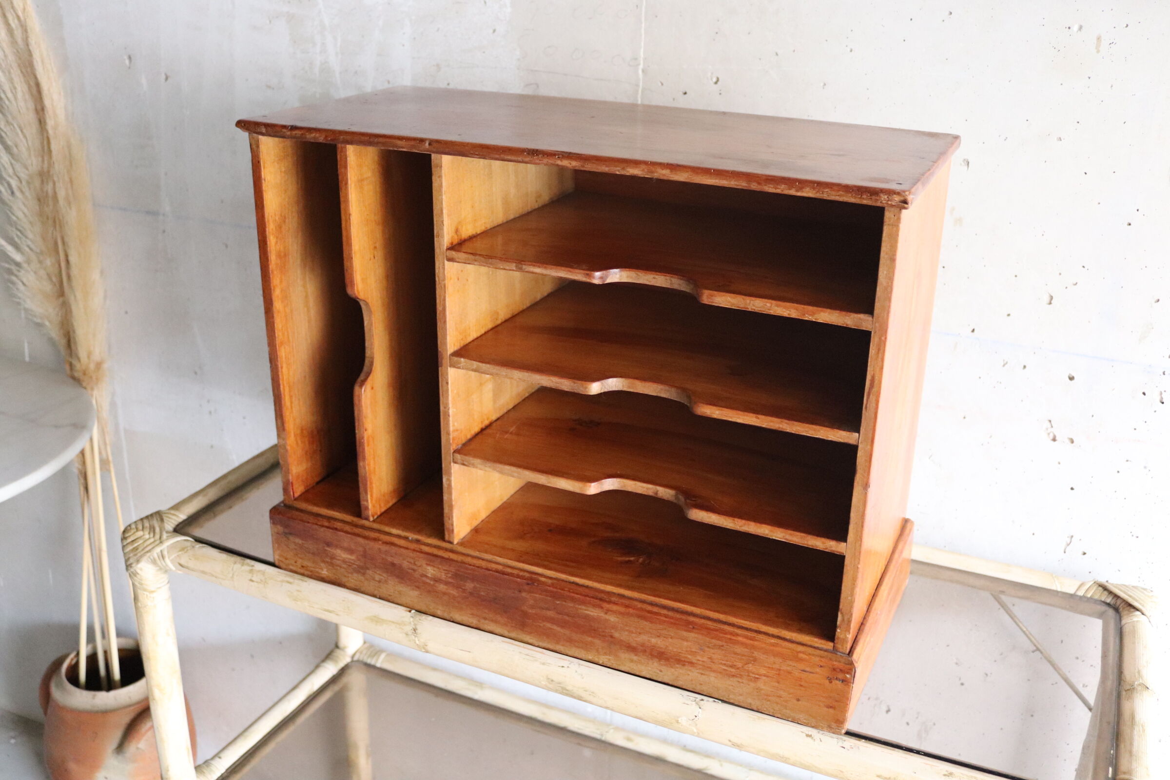 Office sorter, old wooden document holder