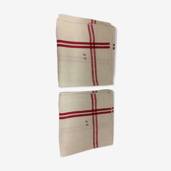 Old linen towels monogram JT