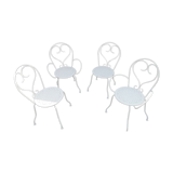 Lot of wrought iron chairs and armchairs