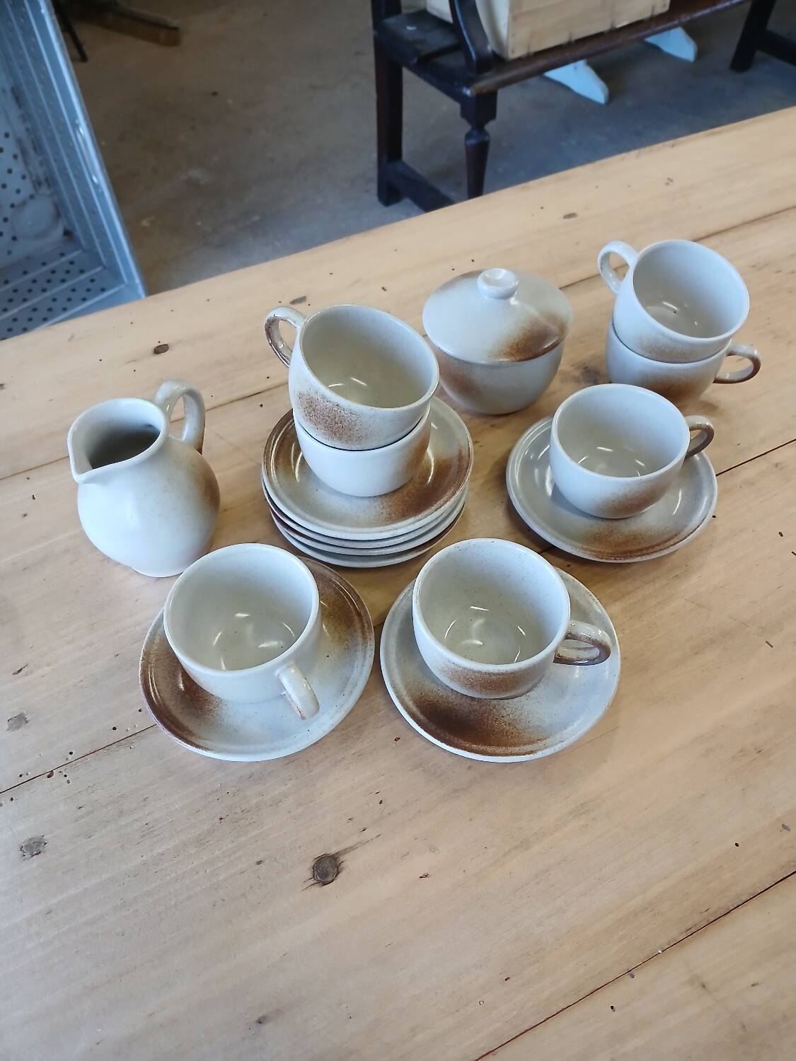 Antique stoneware coffee service
