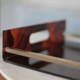 Plateau Maison Mercier imitant l'écaille de tortue, années 70