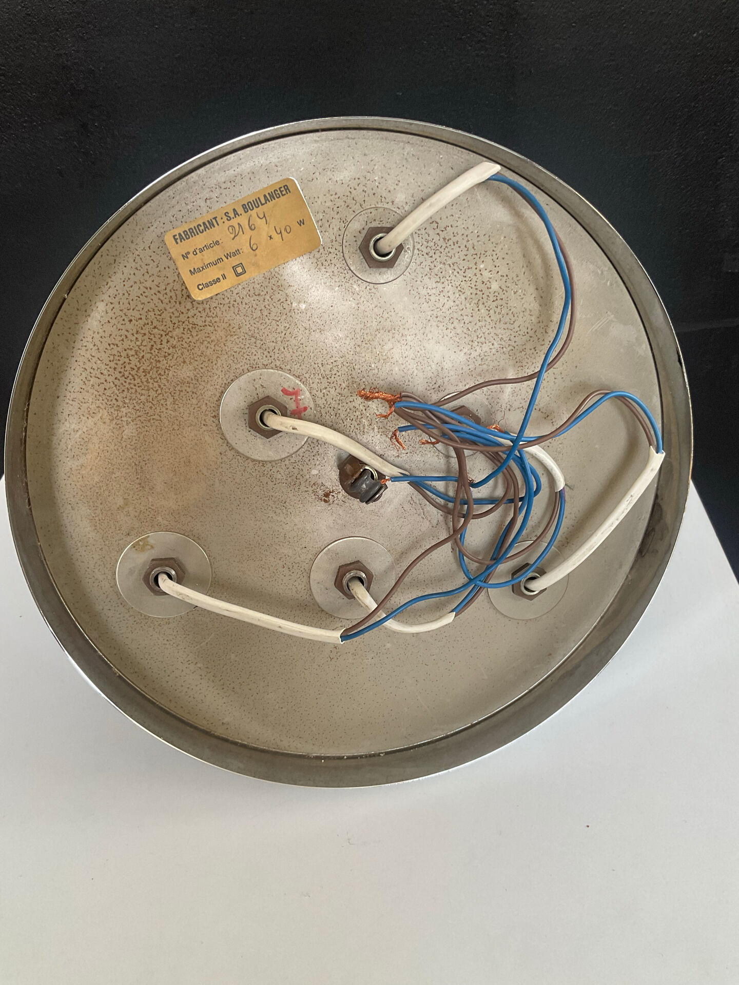 Sciolari ceiling light for a baker from the 1970s.