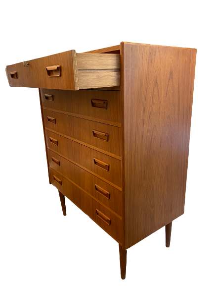 Scandinavian teak chest of drawers 1960s