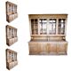 Glass library of a medical school in solid oak from the 1950s.