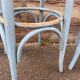 2 stools of bar wood curved imitation leather