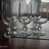 Set of 6 wine glasses top tasting hexagonal foot
