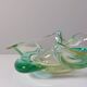 Vintage mid-century artisanal glass catchall.