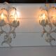 2 Florentine metal leaf wall lights