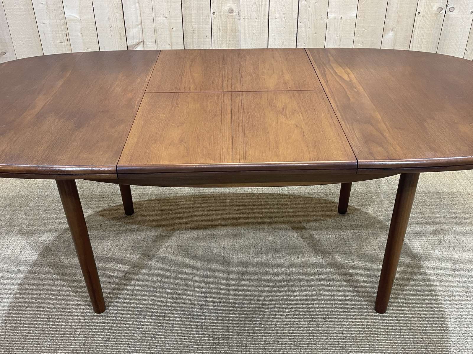 1970s teak table with butterfly extension