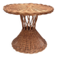 Table d’appoint artisanale vintage en osier tressé