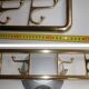 86cm art-deco brass coat rack with 6 folding hooks, austria, 1930s