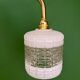 Vintage globe angled wall light in white and clear glass