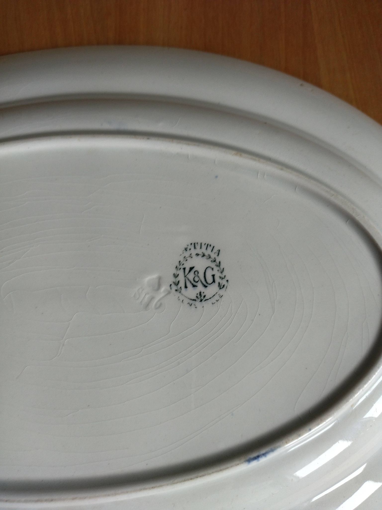 Old service dish k&G Lunéville model Laetitia