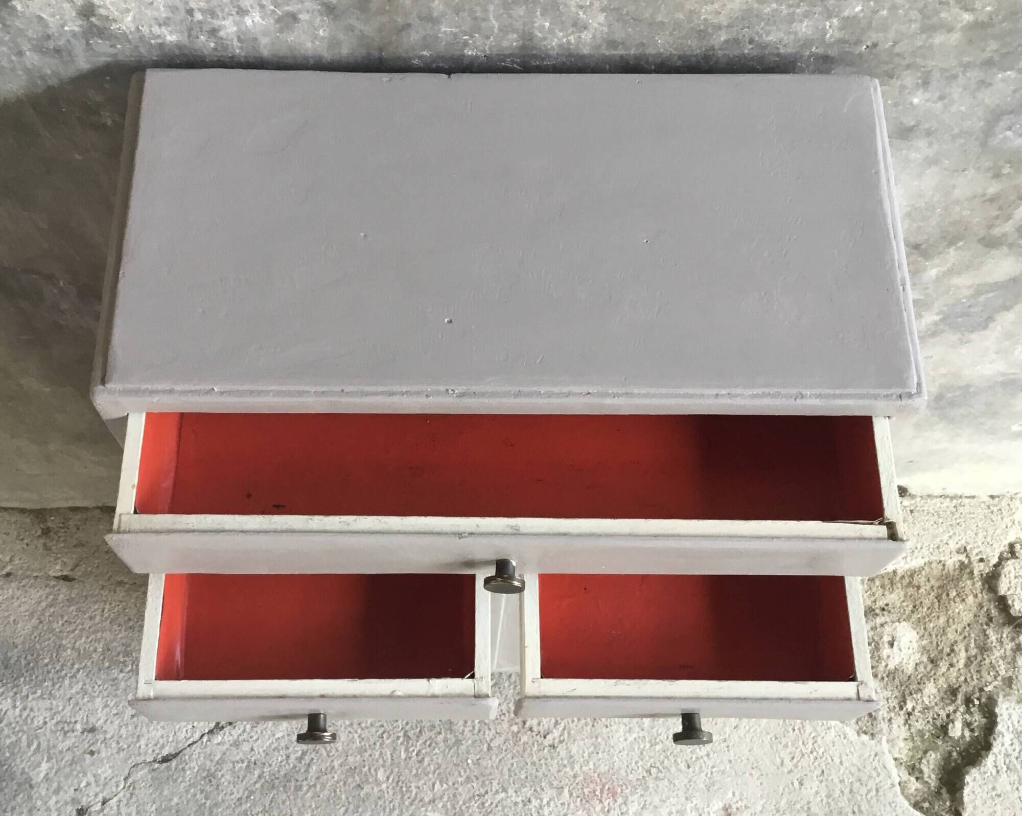 Occasional furniture with drawers and cupboard - vintage mid 20th century