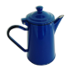 Vintage blue and black enamel coffee pot